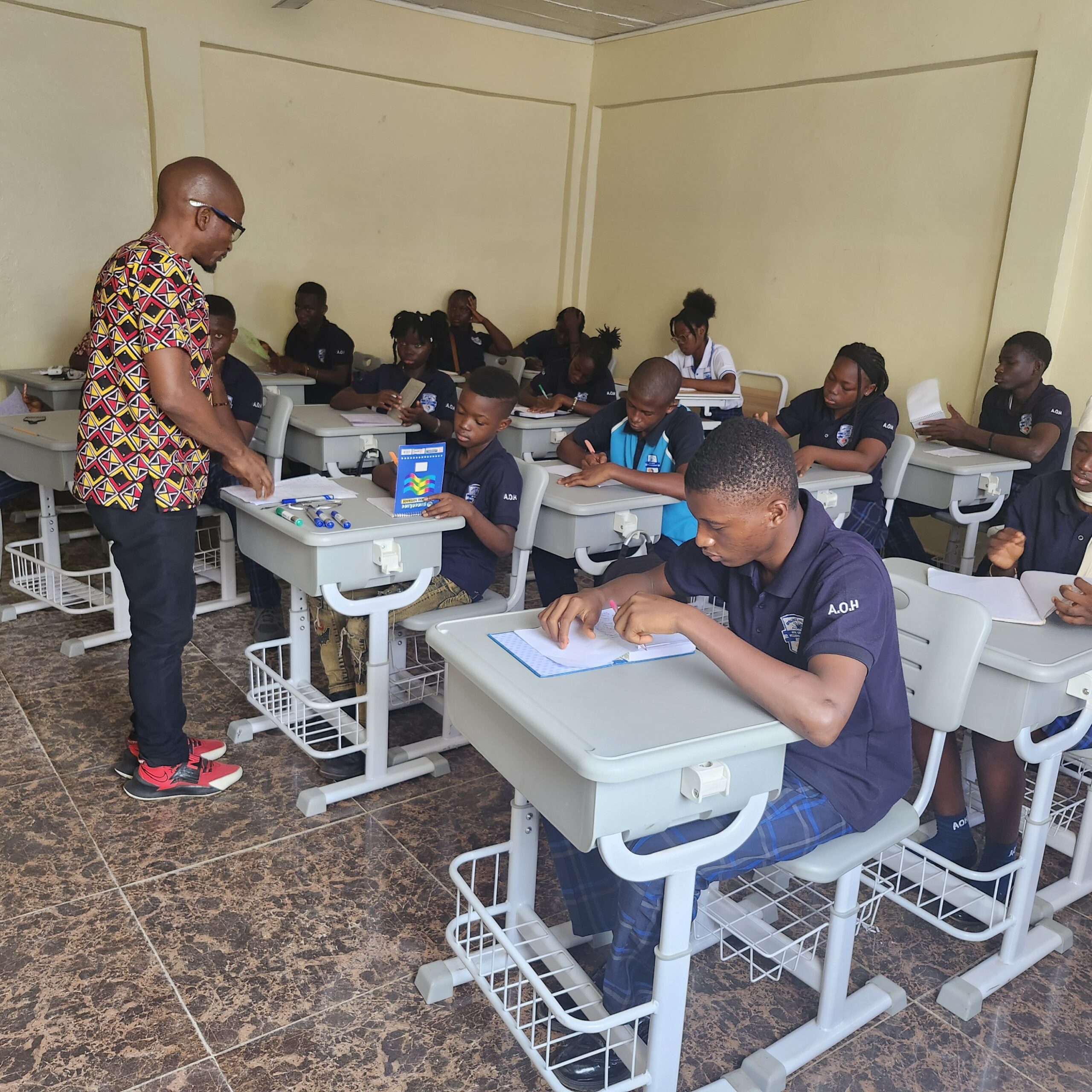 Students learning in an Ark of Hope Modern Academy classroom